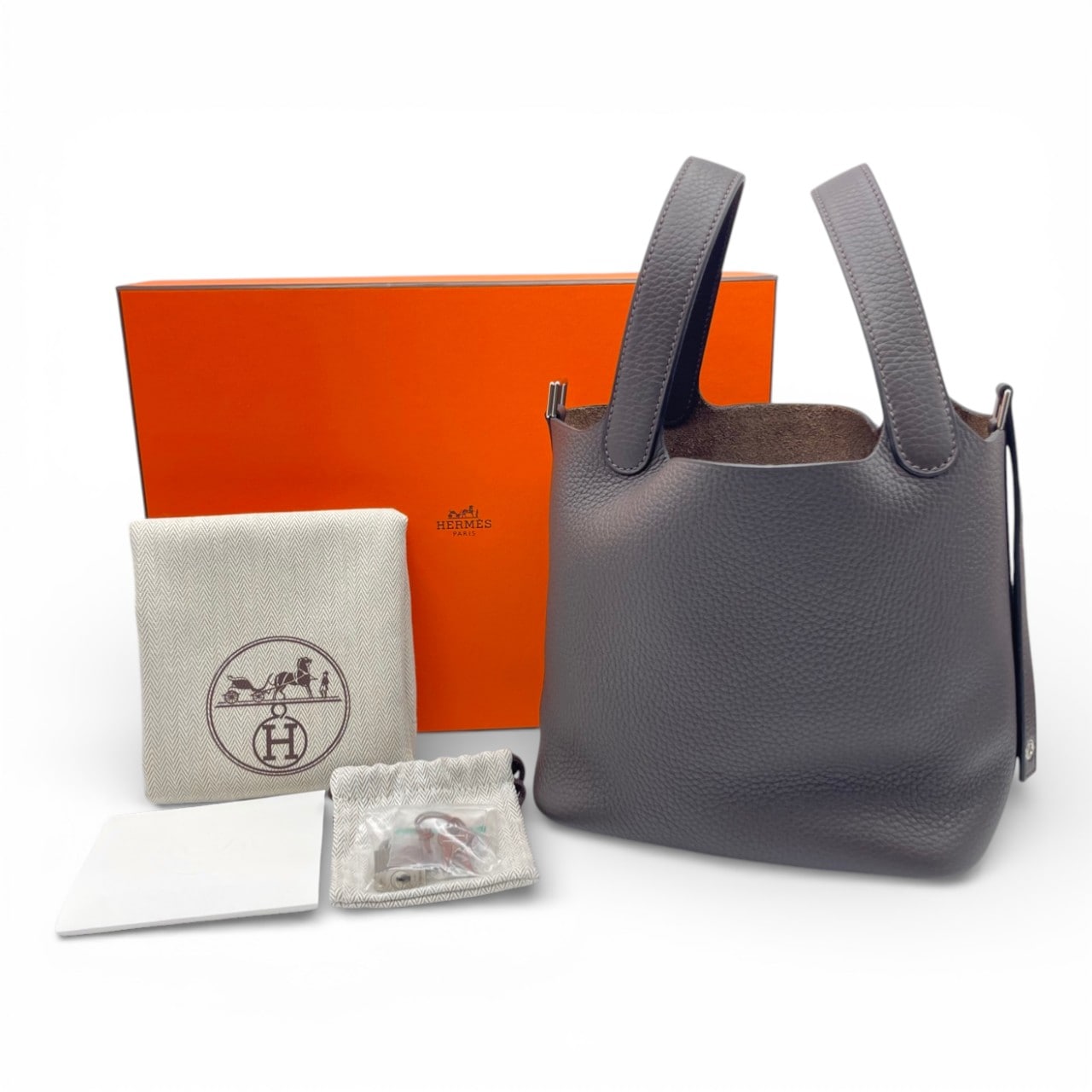 エルメス ピコタンロック PM エベンヌ トリヨンクレマンス シルバー金具 K刻印