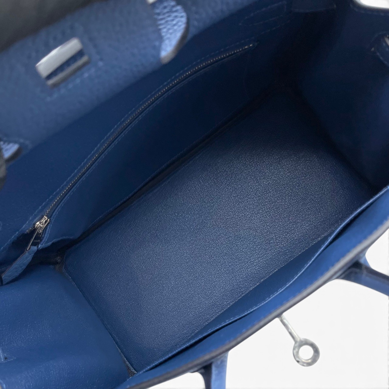エルメス バーキン 25 ブルータイ トゴ シルバー金具 K刻印