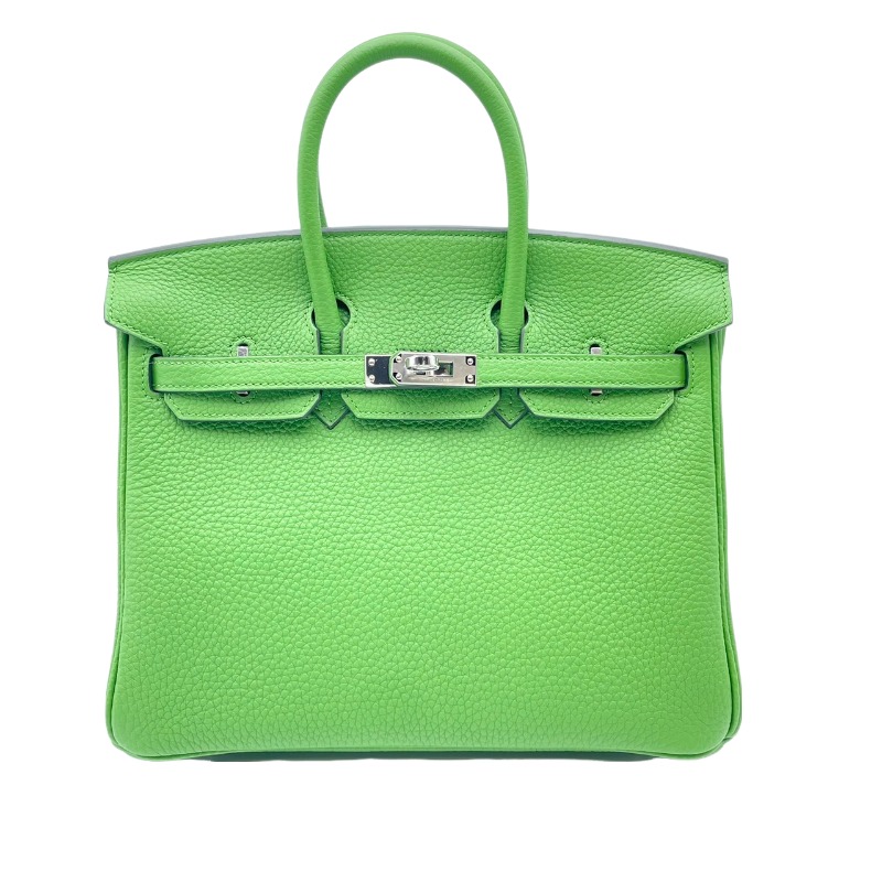 エルメス バーキン25 ヴェールユッカ トゴ シルバー金具 B刻印