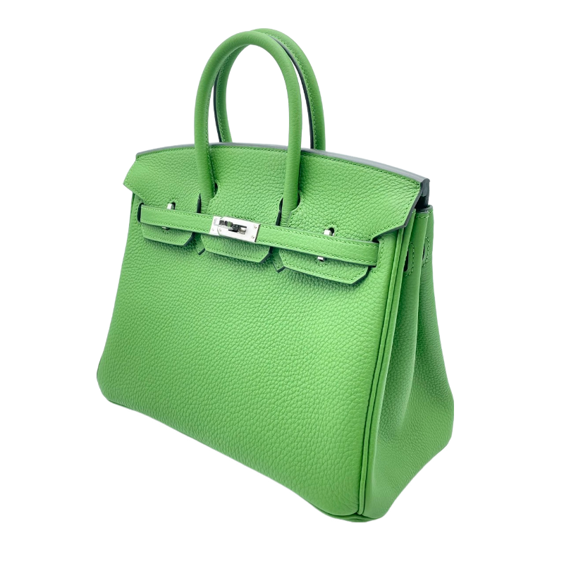 エルメス バーキン25 ヴェールユッカ トゴ シルバー金具 B刻印