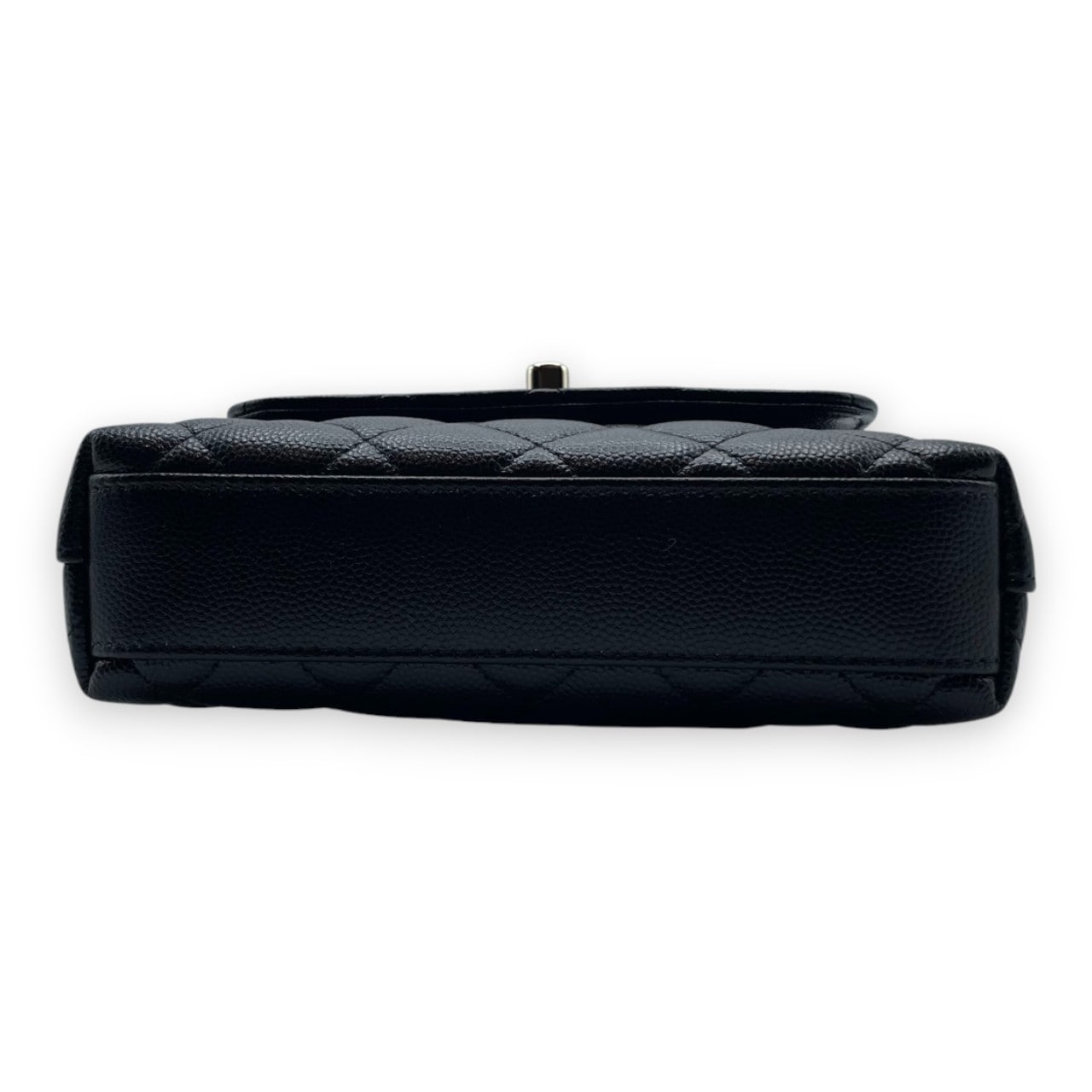 シャネル ココハンドル W14.5 ブラック キャビアスキン ゴールド金具