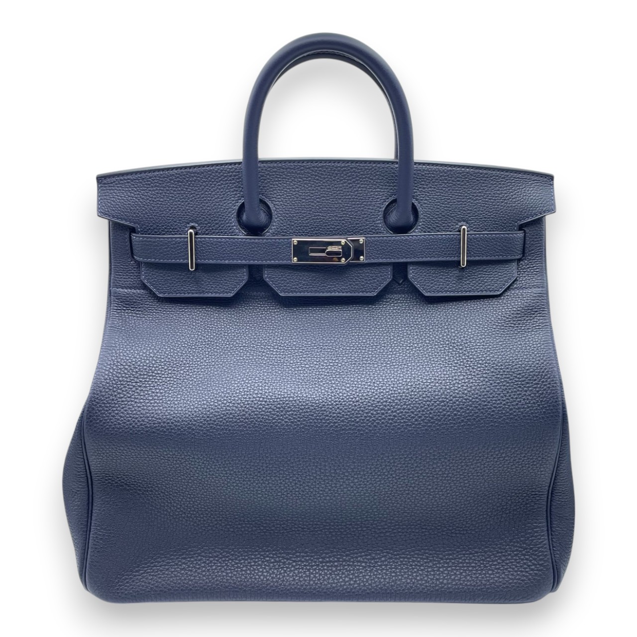 エルメス サイズ:40 オータクロア40 K刻印 SV金具トゴ エタンハンドバッグ 中古 GZ14 エルメス オータクロア 40 ブルーニュイ トゴ シルバー金具 Z刻印