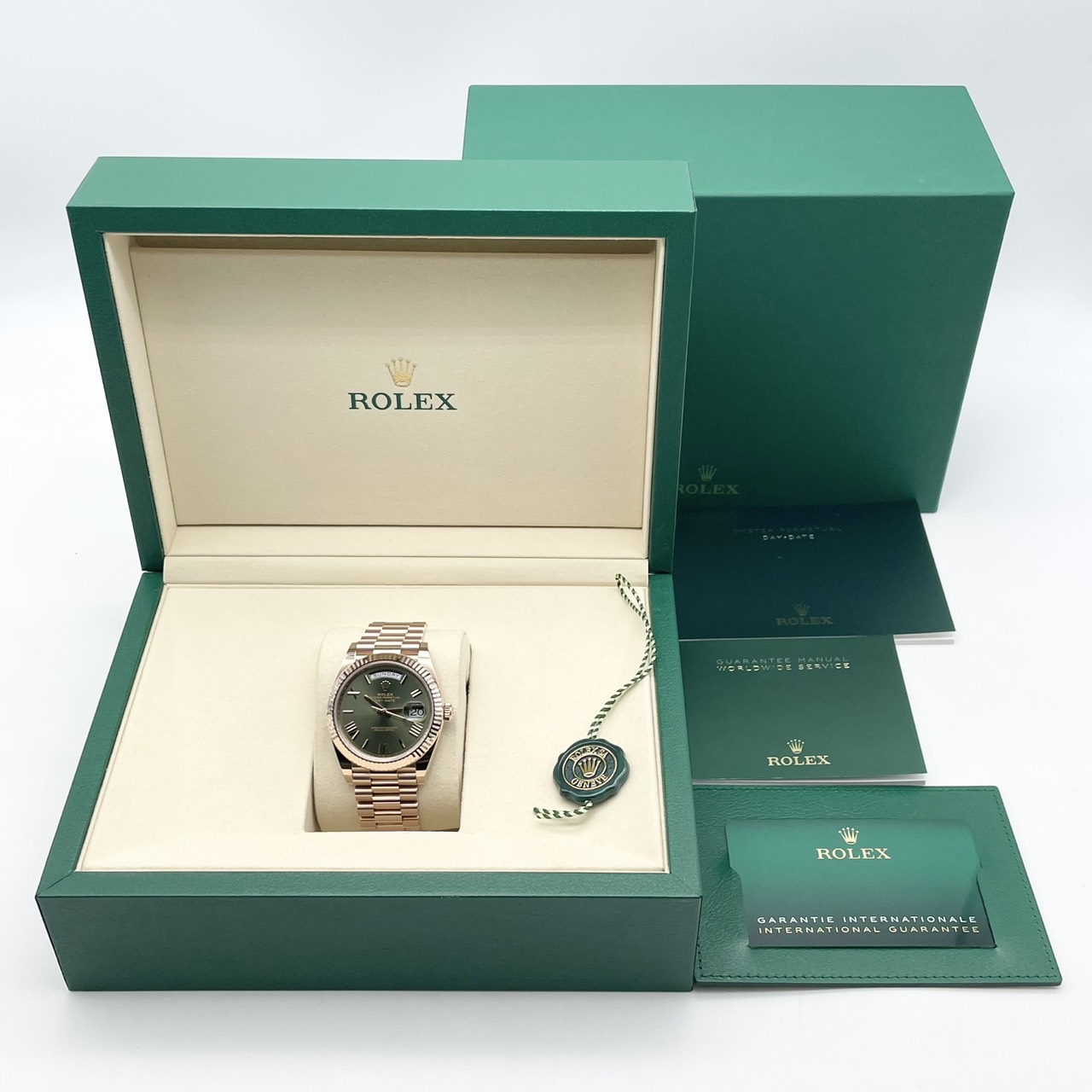 ロレックス デイデイト 228235 オリーブグリーン ローマン エバーローズゴールド 40mm