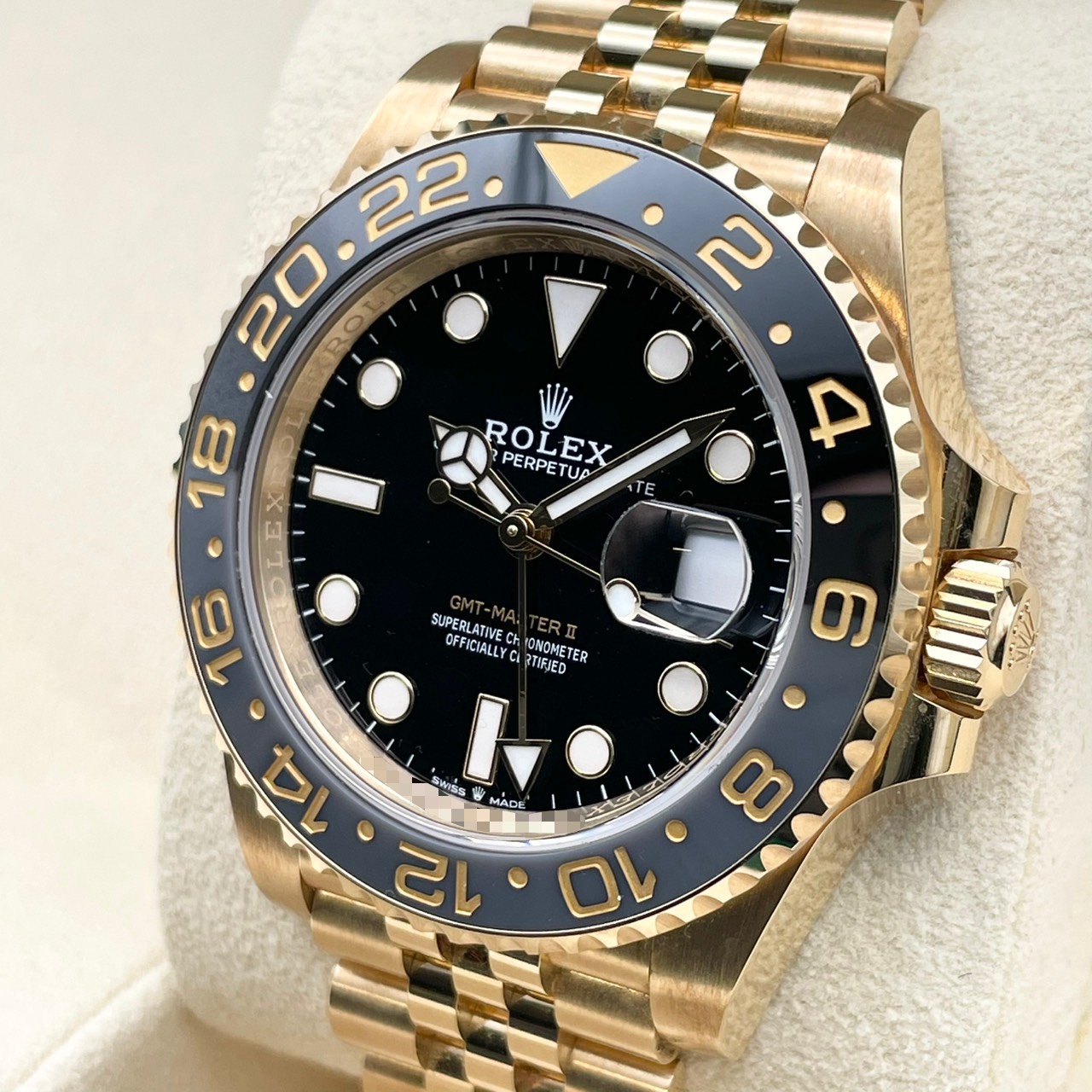 ロレックス GMTマスターII 126718GRNR イエローゴールド ジュビリーブレス ブラック 40mm