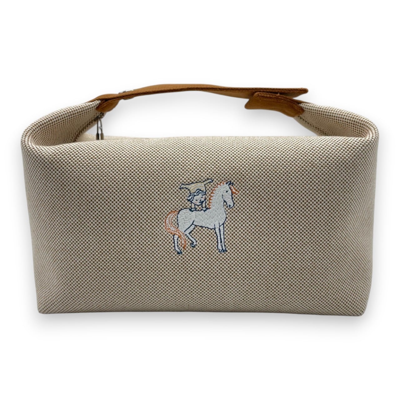 エルメス ブリッド・ア・ブラック GM ビスキュイ/エクリュ トワル