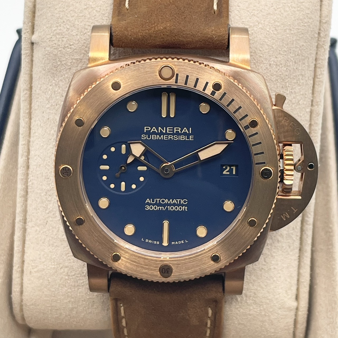 パネライ サブマーシブル PAM01074 ブロンズ ブルー 42mm