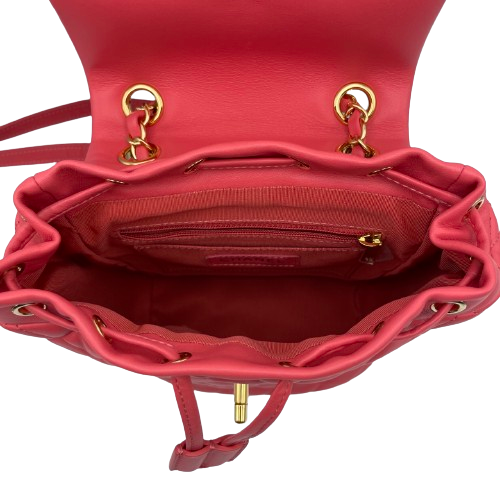 CHANEL シャネル バックパック W18 ピンク ラムスキン ゴールド金具