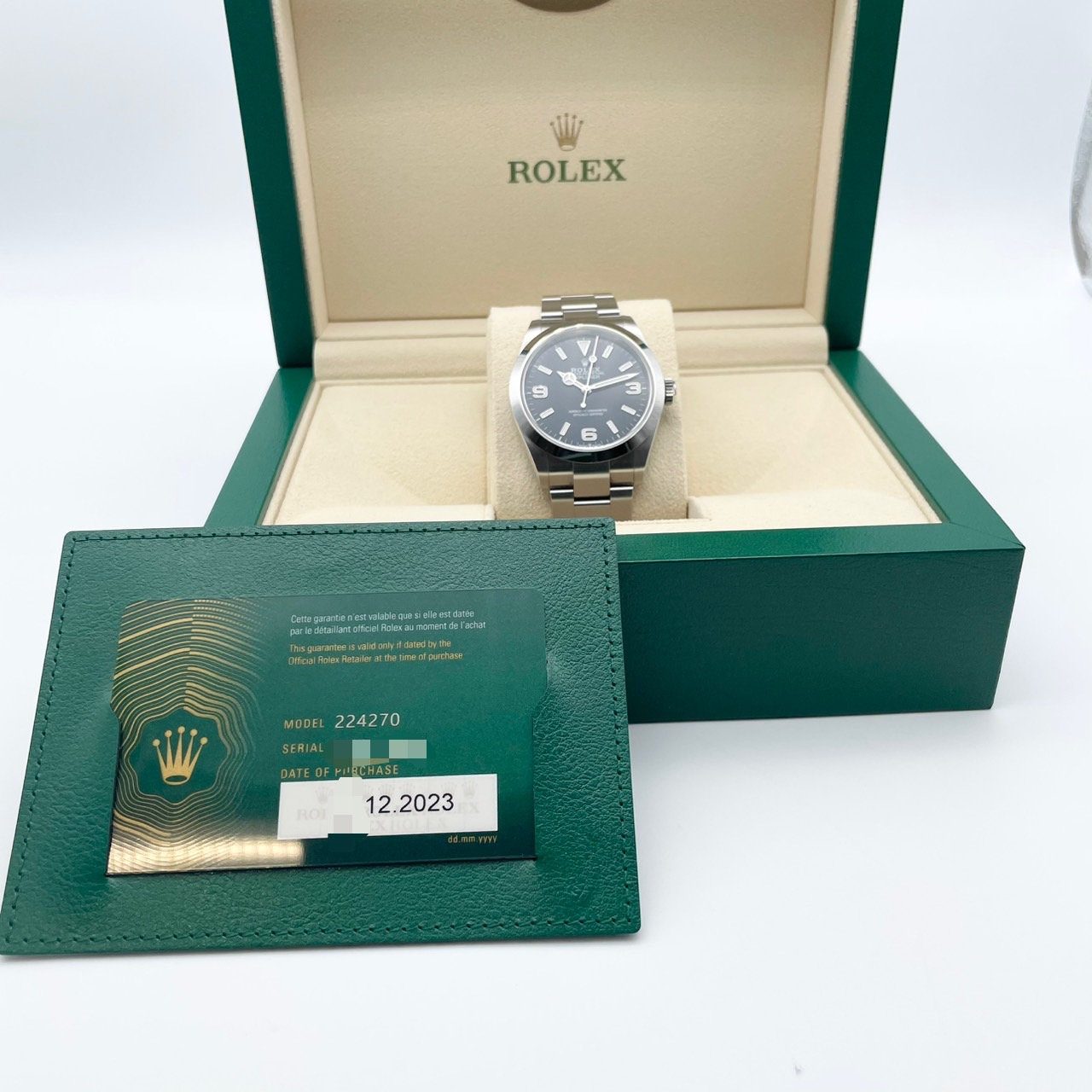 ロレックス エクスプローラー 224270 ブラック 40mm