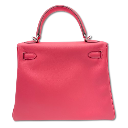 エルメス ケリー 25 ローズアザレ スイフト シルバー金具 B刻印