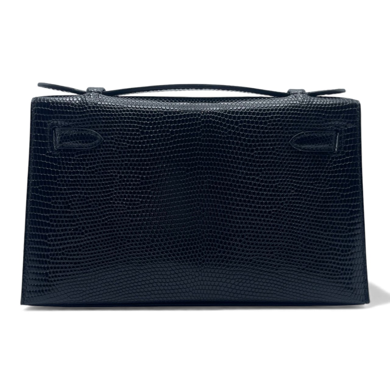 エルメス ポシェットケリー 22 ノワール リザード ゴールド金具 W刻印