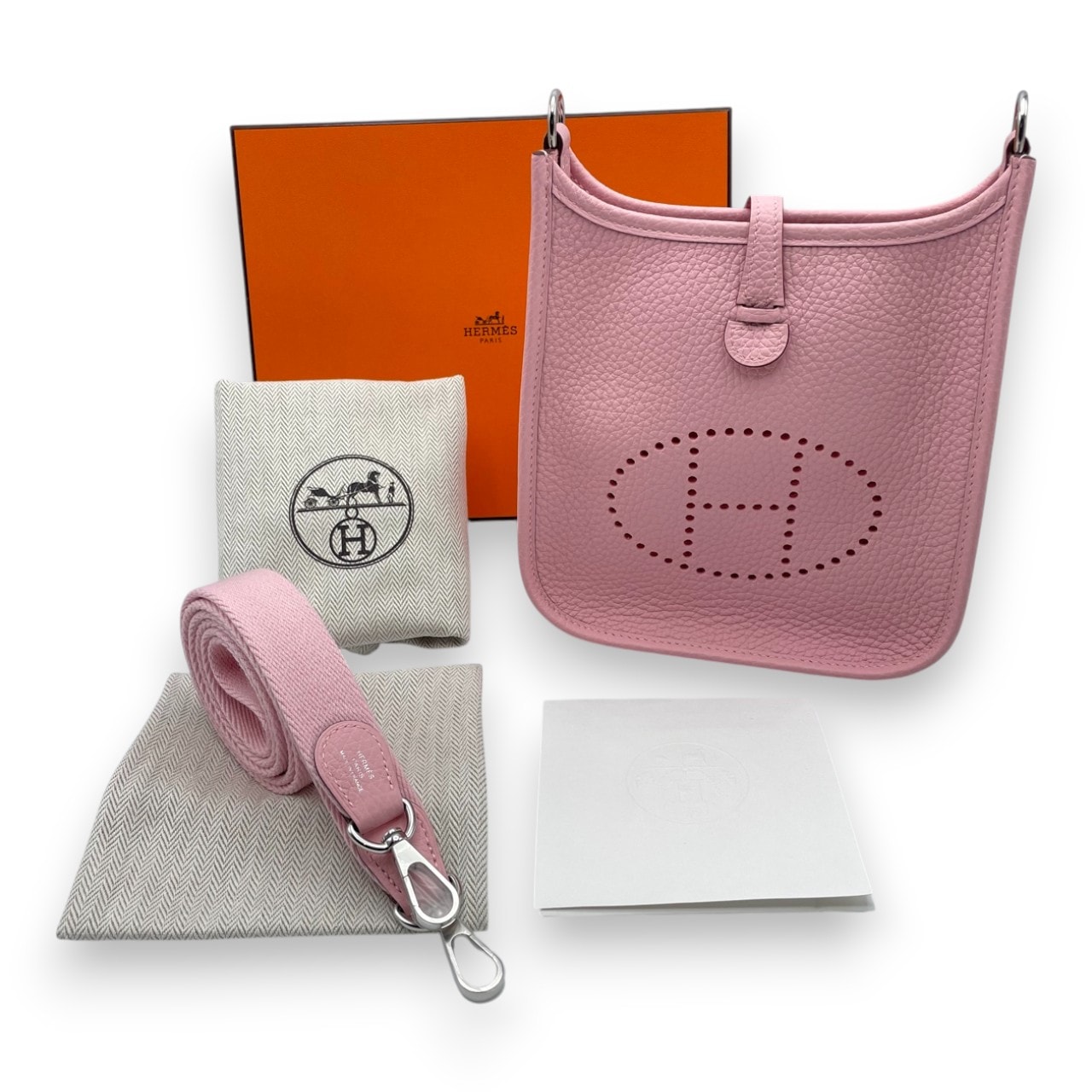 エルメス ミニエヴリン アマゾーヌ TPM ローズサクラ トリヨンクレマンス シルバー金具 K刻印