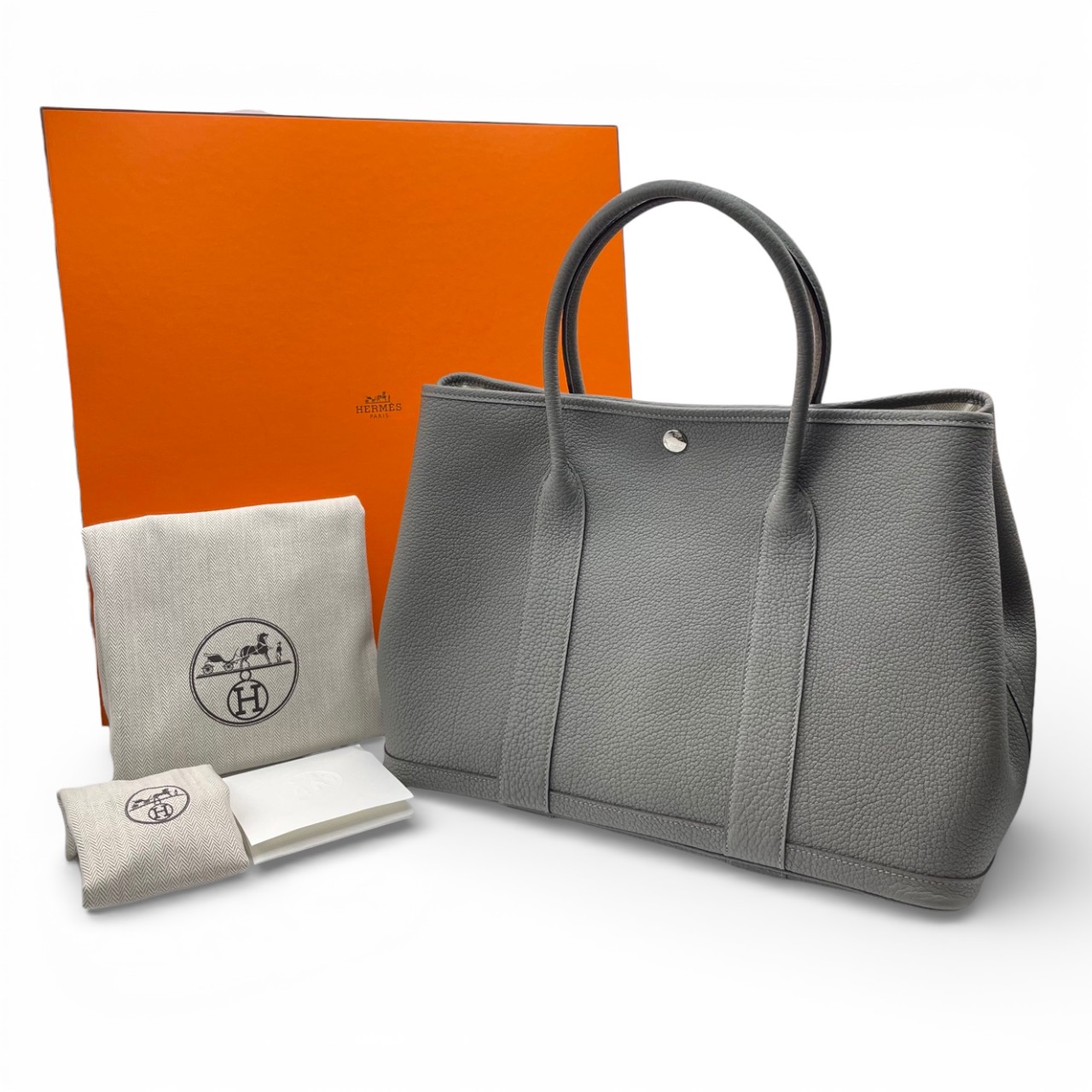 HERMES／エルメス　ガーデンパーティPM　ネゴンダ　ルージュアッシュ　□K刻印　トートバッグ　600090163
