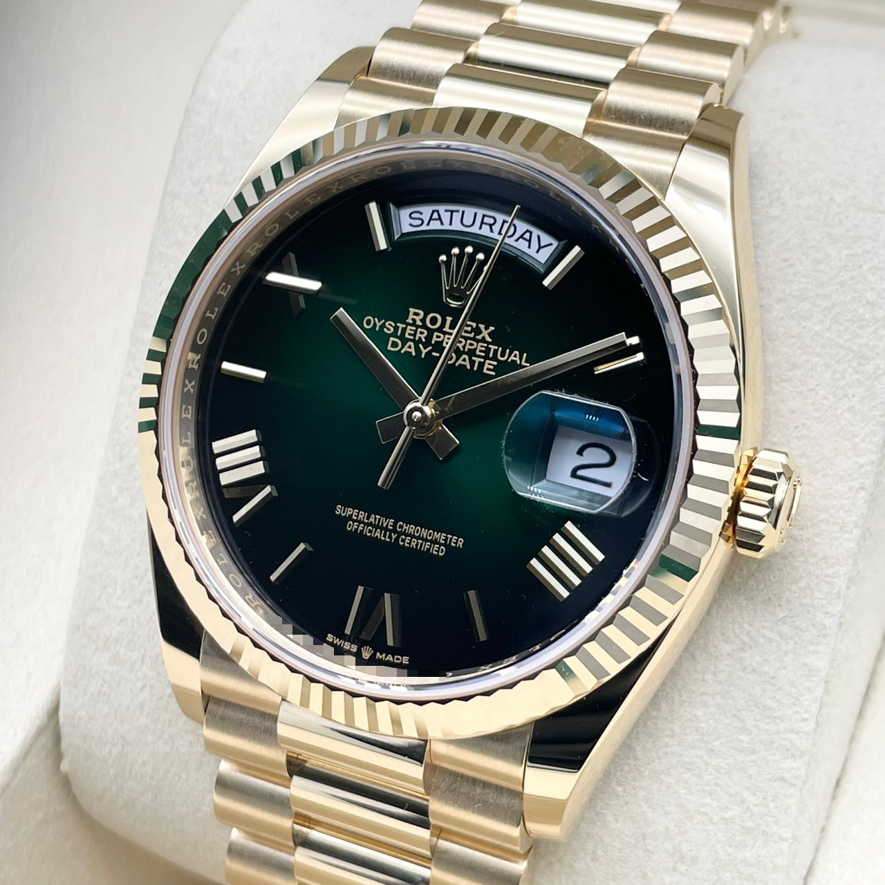 ROLEX ロレックス 保証書 18038 デイデイト 保証書日付2026年2月】ロレックス デイデイト 128238 グリーンオンブレ