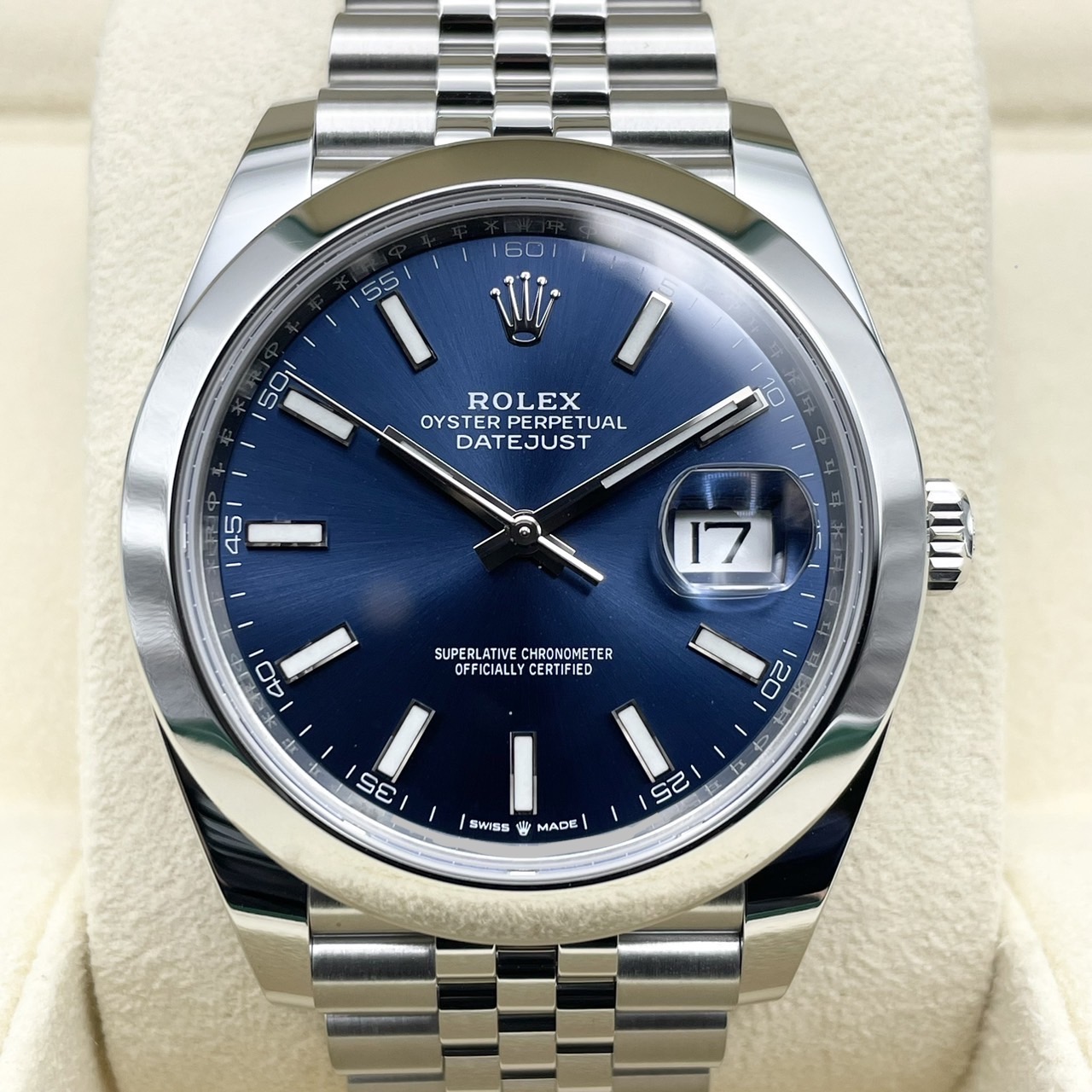 ロレックス デイトジャスト41 126300 ジュビリーブレスレット ブルー  