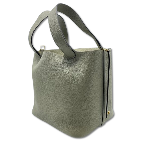 エルメス ピコタンロック MM セージ トリヨンクレマンス ゴールド金具 B刻印