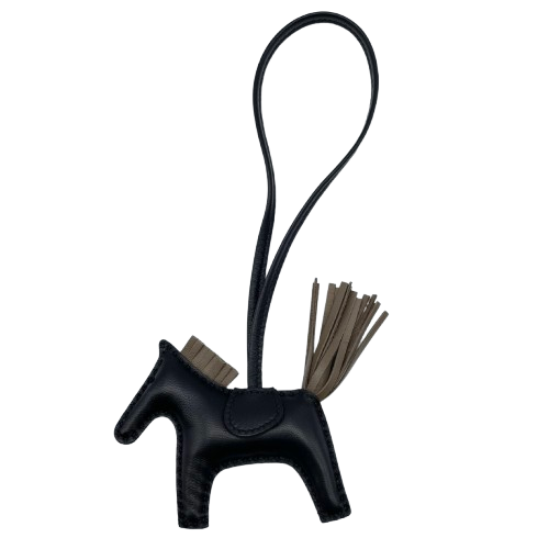 エルメス ロデオチャーム PM ノワール/エトゥープ W刻印