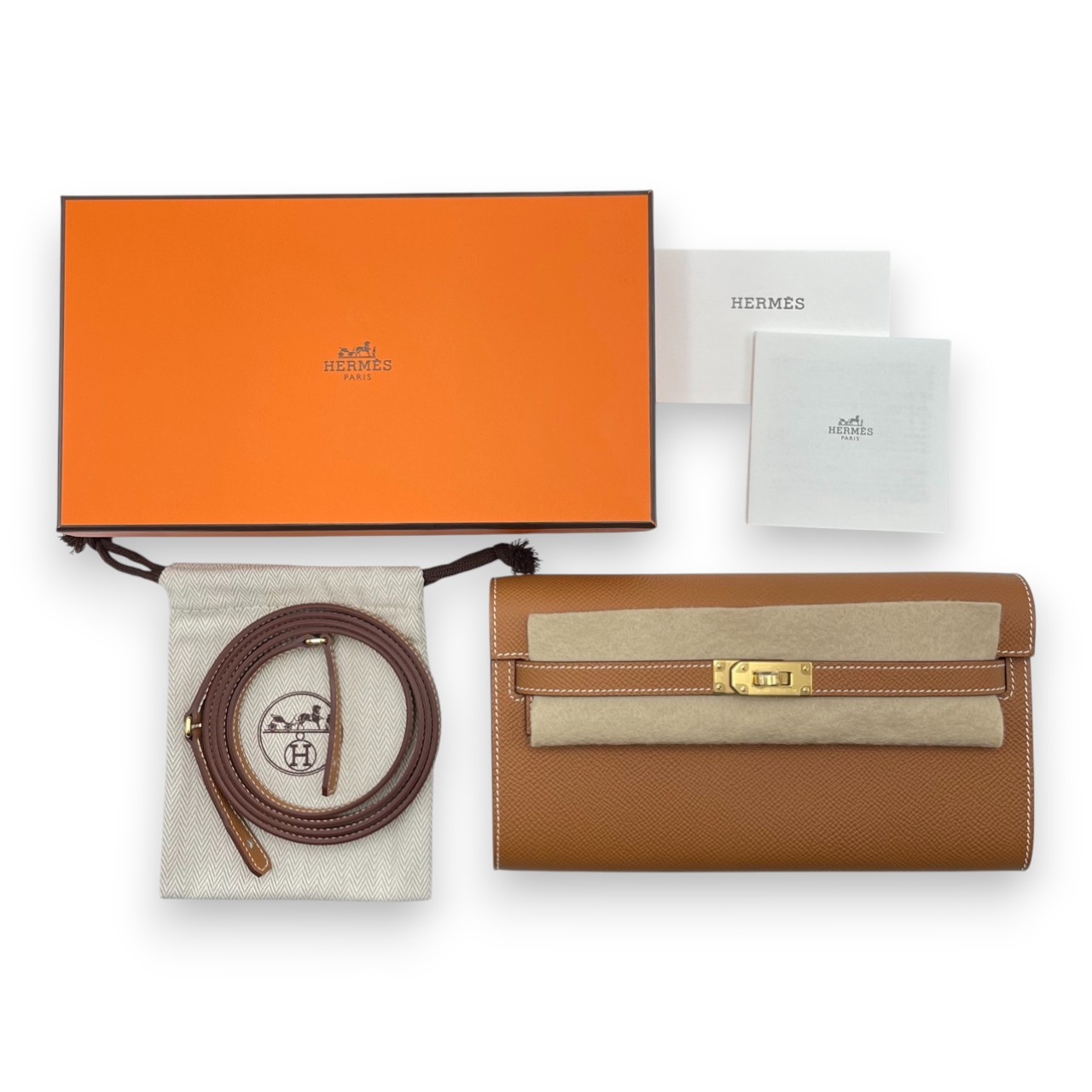 エルメス ケリートゥーゴー ゴールド エプソン ゴールド金具 K刻印