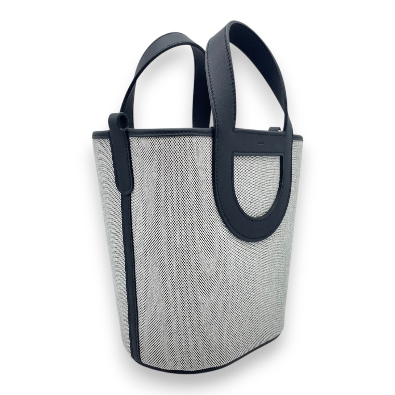 エルメス インザループ 18 ノワール/エクリュ スイフト/トワルアッシュ シルバー金具 K刻印