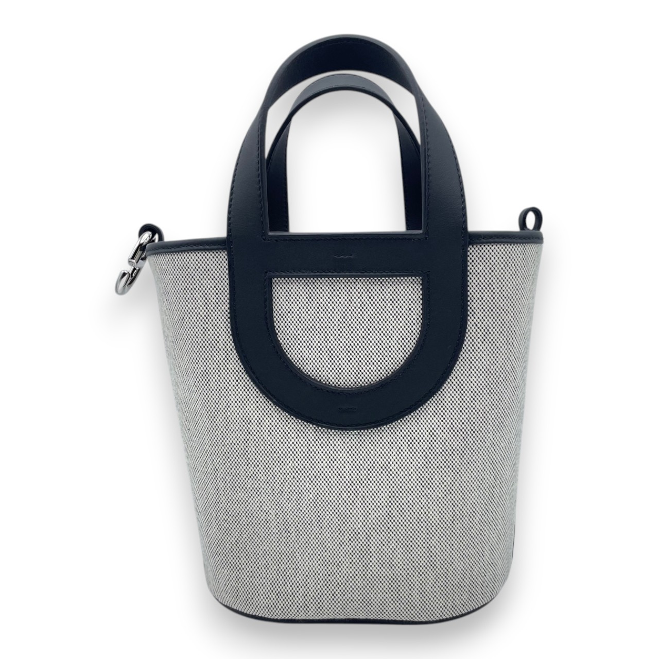 エルメス インザループ 18 ノワール/エクリュ スイフト/トワルアッシュ シルバー金具 K刻印