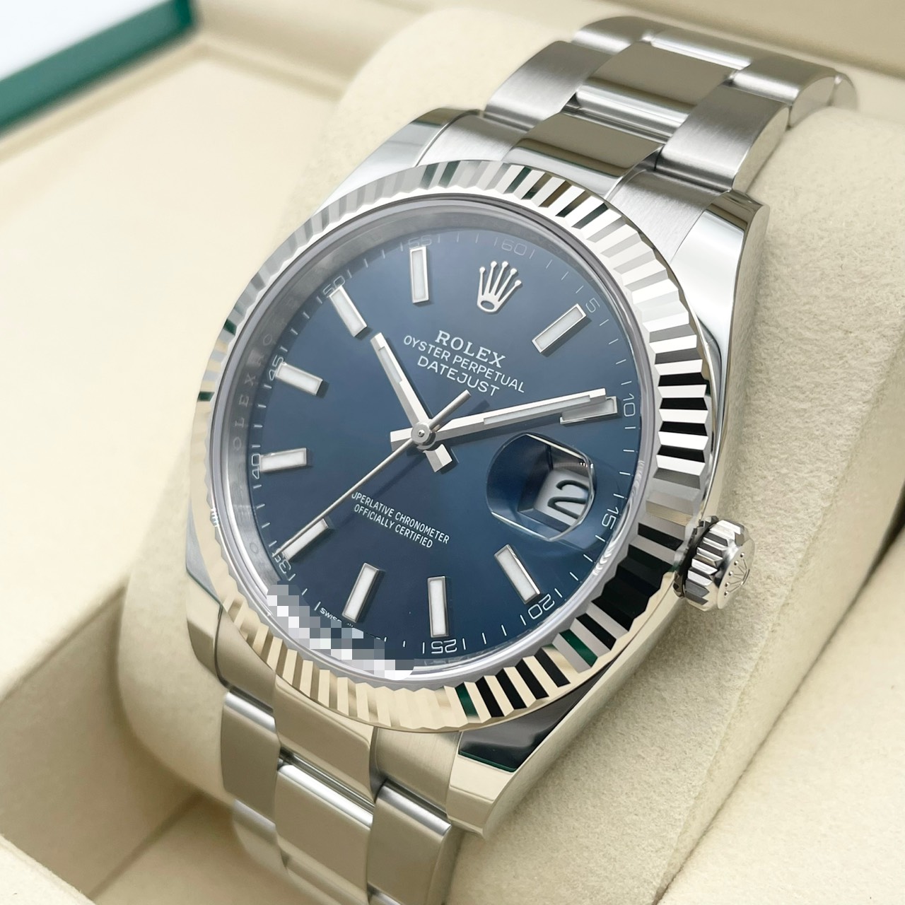 ロレックス デイトジャスト 126334 ブルー オイスターブレス 41mm