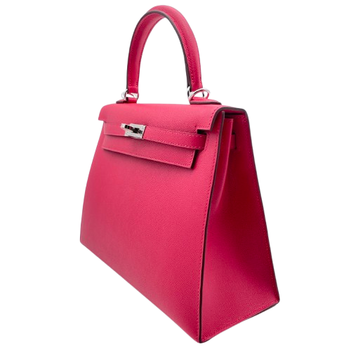 エルメス ケリー 25 ローズエクストリーム ボームダム シルバー金具 W