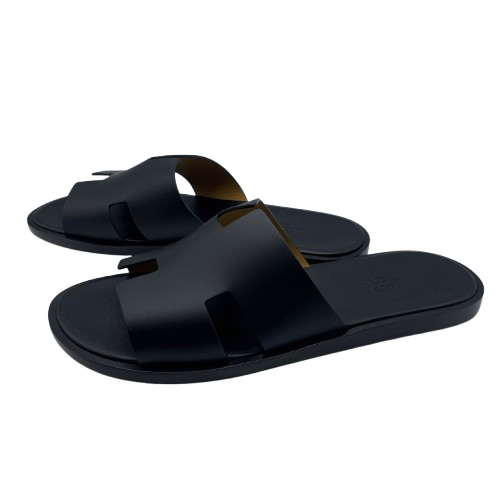 HERMÈS ブラック サンダル 43 28cm イズミール HERMÈS ブラック サンダル 43 28cm イズミール