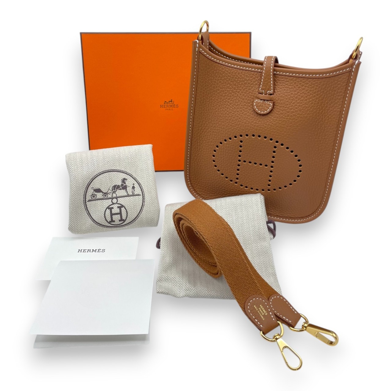 エルメス ミニエヴリン アマゾーヌ TPM ゴールド トリヨンクレマンス