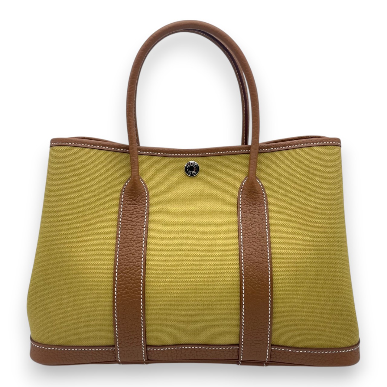 エルメス ガーデンパーティ TPM ジンジャー/ゴールド トワルミリタリー/ネゴンダ シルバー金具 B刻印