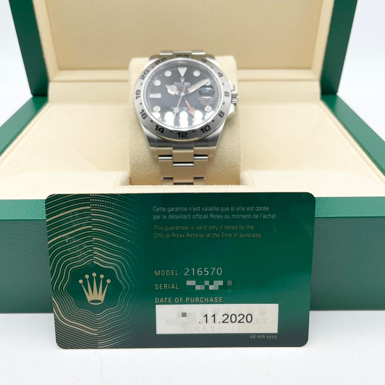 ロレックス エクスプローラーII 216570 ブラック  42mm