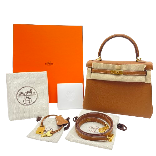 エルメス ケリー25 ゴールドトゴ ゴールド金具 W刻印