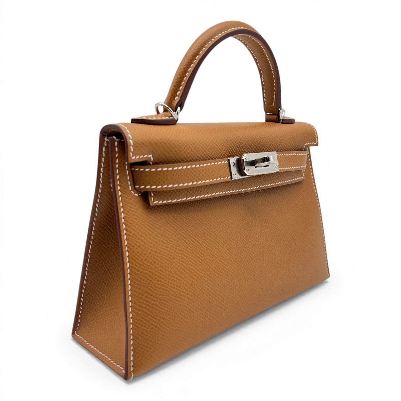 エルメス  ミニケリー2 ヴォーエプソン K刻印 シルバー金具2WAYレザーショルダーハンドバッグ レディース HERMES - エルメス ミニケリー2 ヴォーエプソン K刻印 シルバー金具
