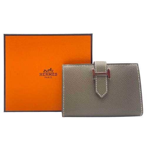 エルメス ベアンミニ カードケース エプソン シルバー金具 W刻印