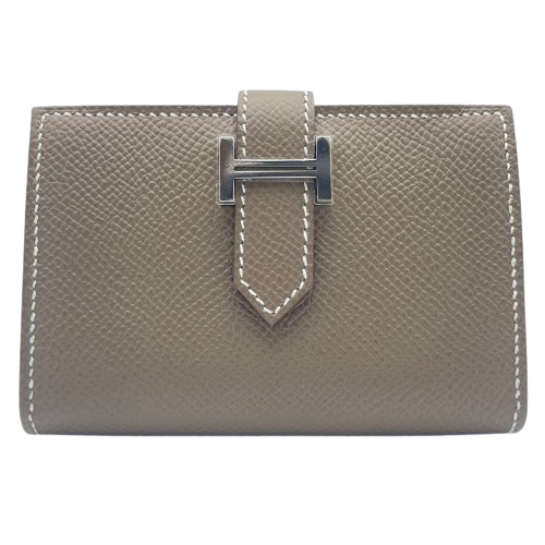 エルメス ベアンミニ カードケース エプソン シルバー金具 W刻印