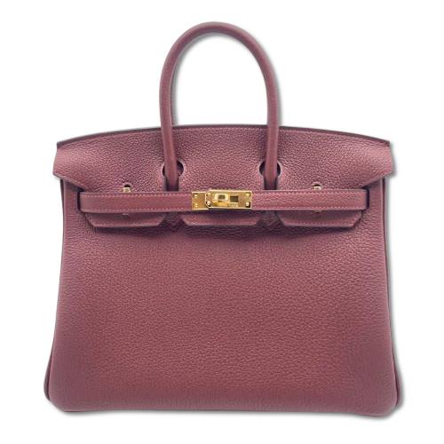 エルメス バーキン 25 ルージュアッシュ トゴ ゴールド金具 K刻印