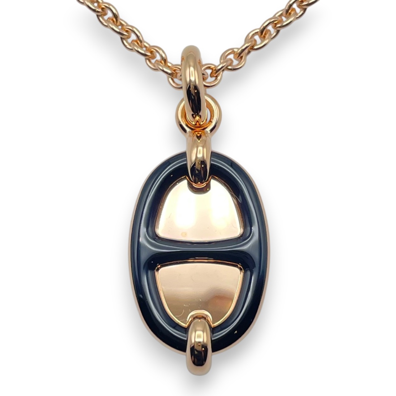 【定価以下】エルメス ミニ・マイヨン ペンダント PM H100053FPD3 ブラック メタル