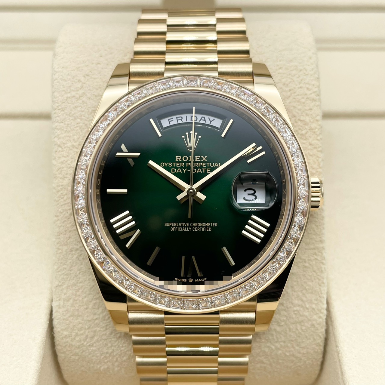 ロレックス デイデイト 228398TBR グリーンオンブレ 40mm