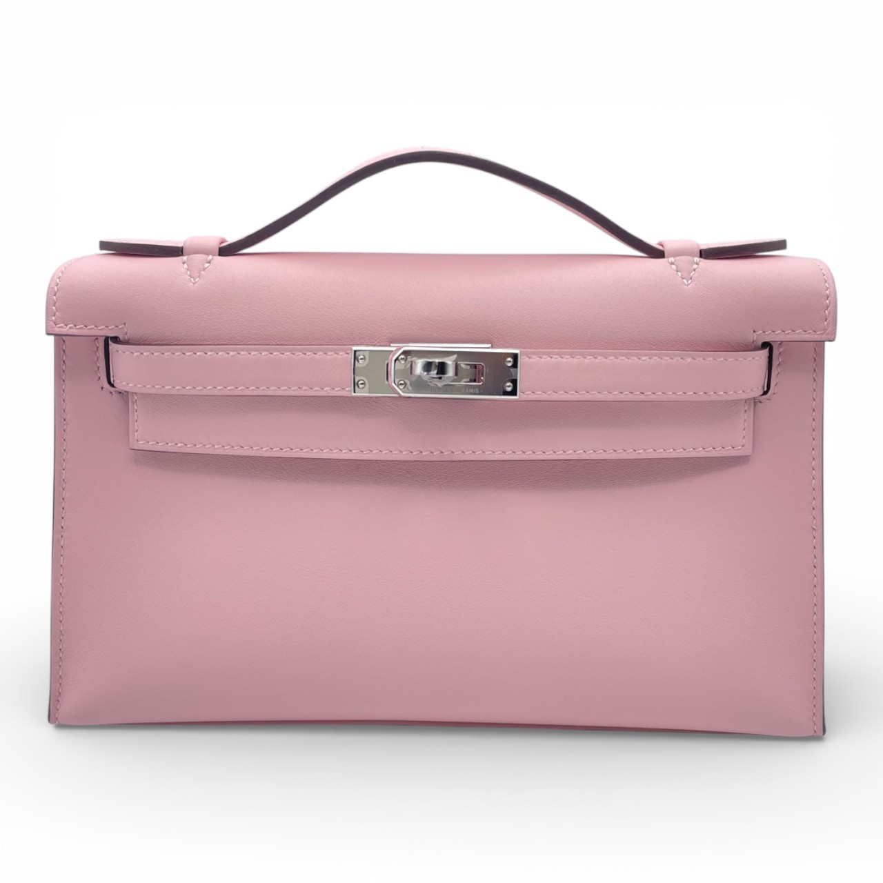 【現金特価】エルメス ポシェットケリー 22 ローズサクラ スイフト シルバー金具 K刻印