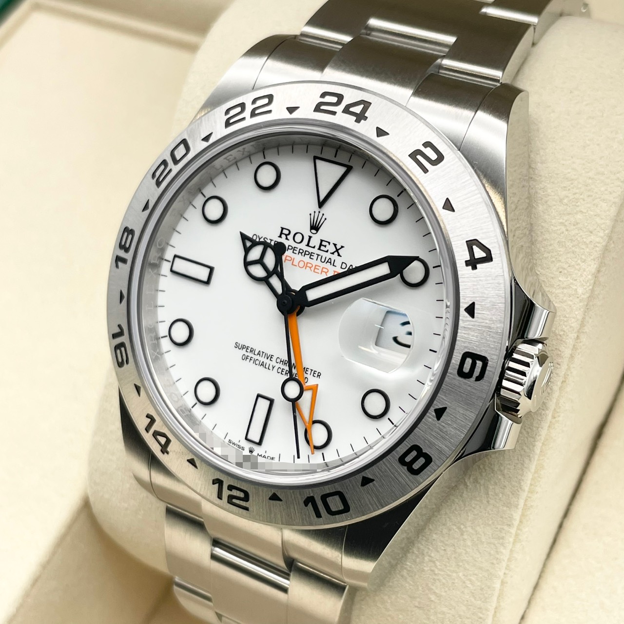 【保証書日付2026年2月！】 ロレックス エクスプローラーII 226570 ホワイト オイスターブレス 42mm