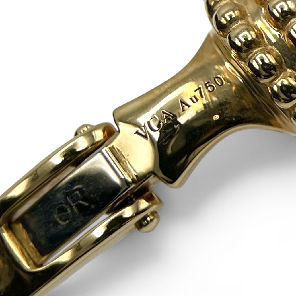 ヴァンクリーフ&アーペル ヴィンテージ アルハンブラ イヤリング VCARA44100 マザーオブパール 18K イエローゴールド