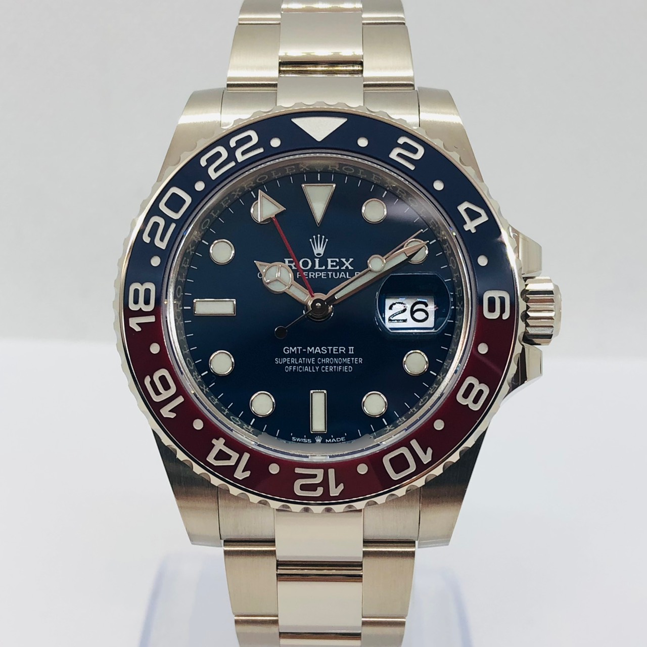 ロレックス GMTマスターII 126719BLRO オイスターブレスレット ブルー ホワイトゴールド