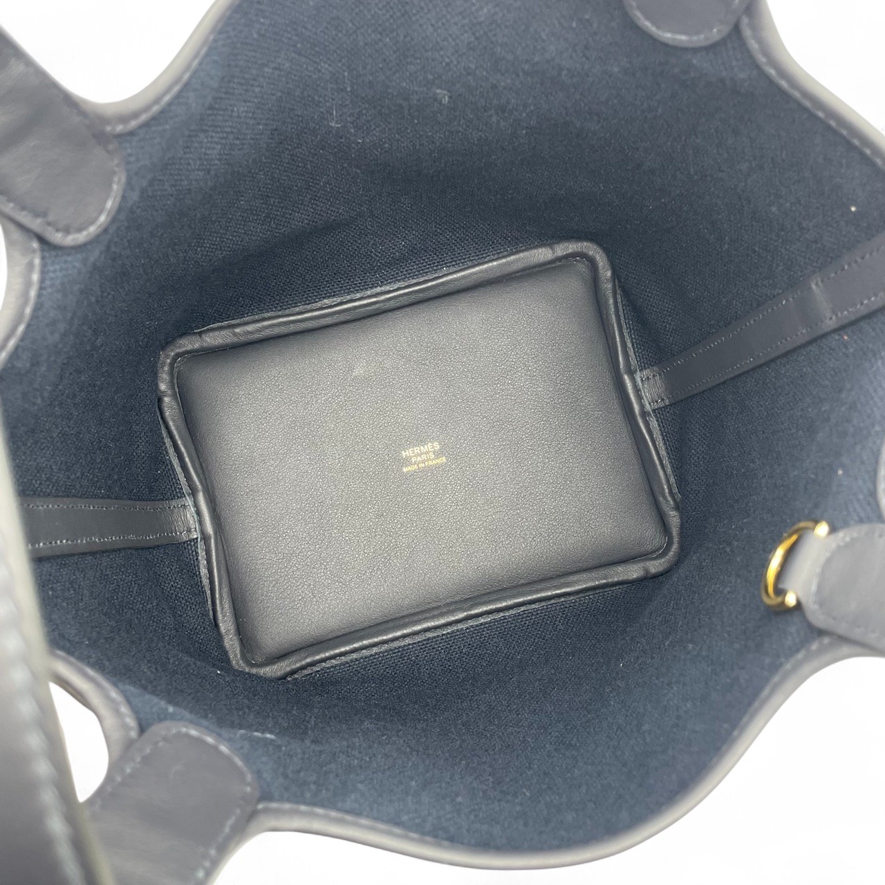 エルメス ピコタンロック カーゴ PM ブルーマリン/ノワール トワルゴエラン/スイフト ゴールド金具 B刻印