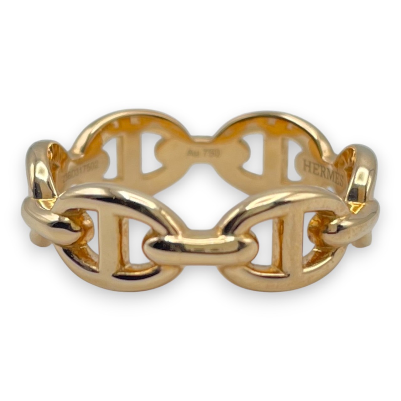 国内正規　HERMES エルメス シェーヌダンクル　リング 52 12号 エルメス シェーヌ・ダンクル アンシェネリング PM 52 ピンクゴールド