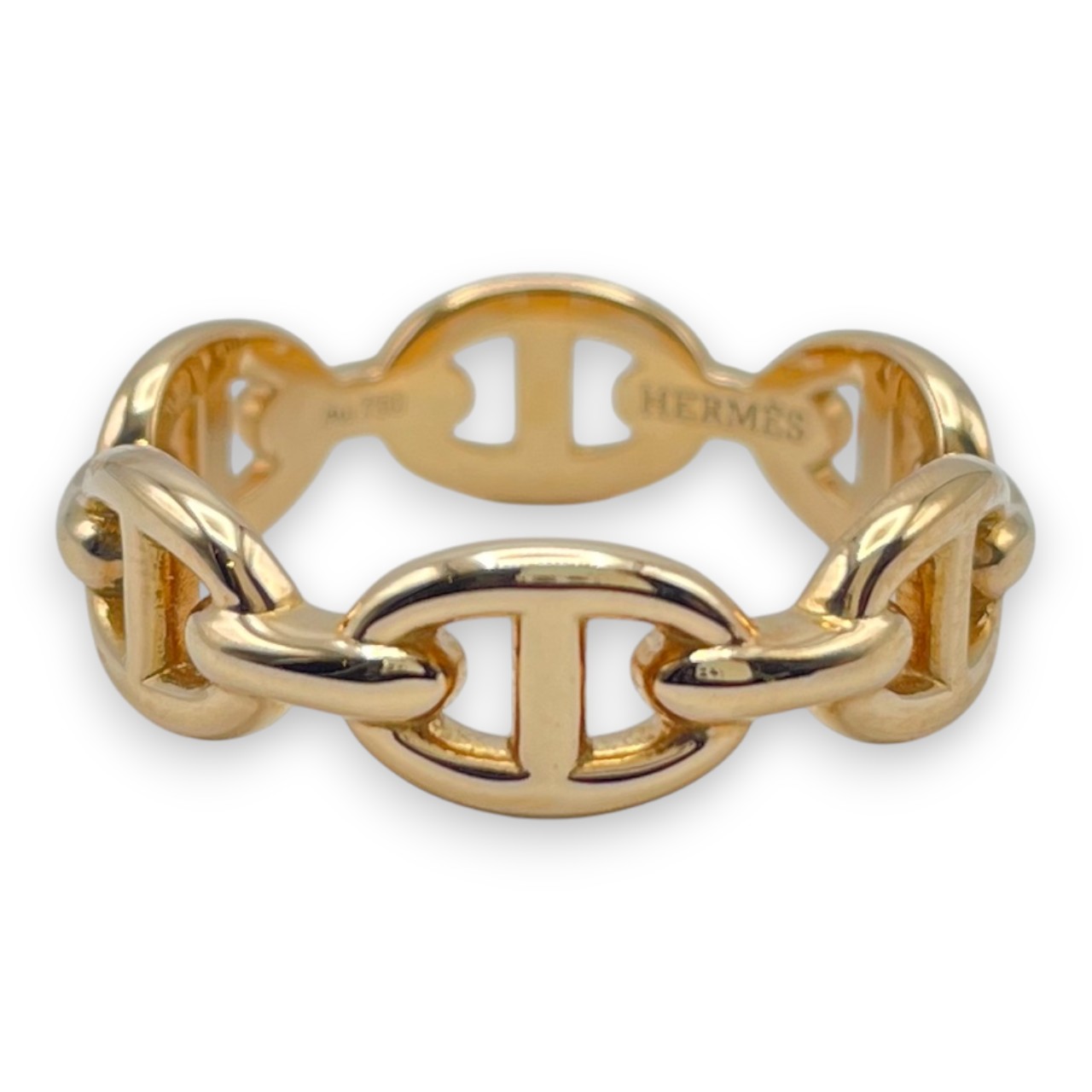 【新品未使用】HERMES アンシェネリング 52 証明書付き　エルメス エルメス シェーヌ・ダンクル アンシェネリング PM 52 ピンクゴールド