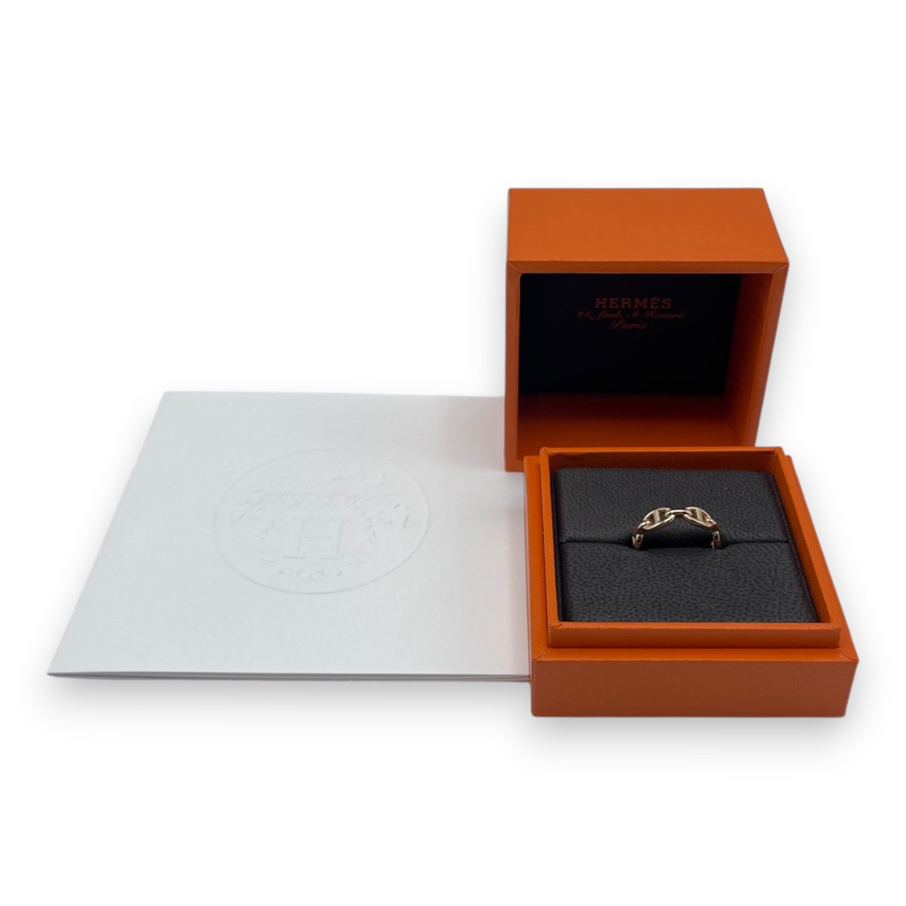 エルメス シェーヌ・ダンクル アンシェネリング PM 52 ピンクゴールド 12号