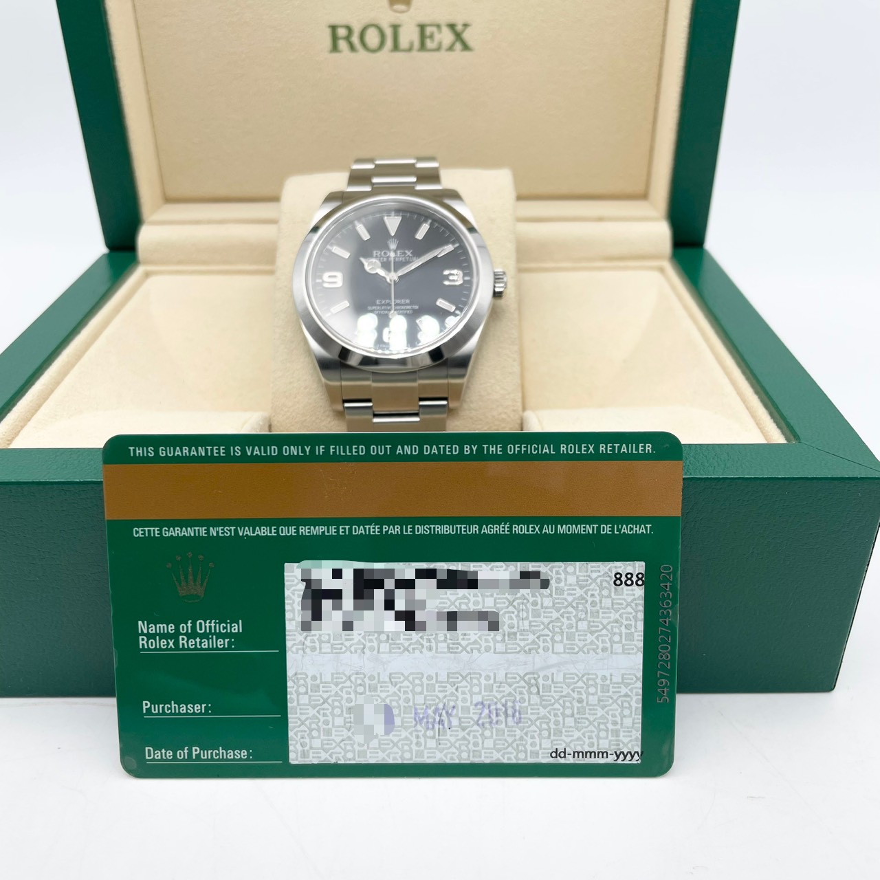 ロレックス エクスプローラー 214270 ブラック ステンレススチール 39mm