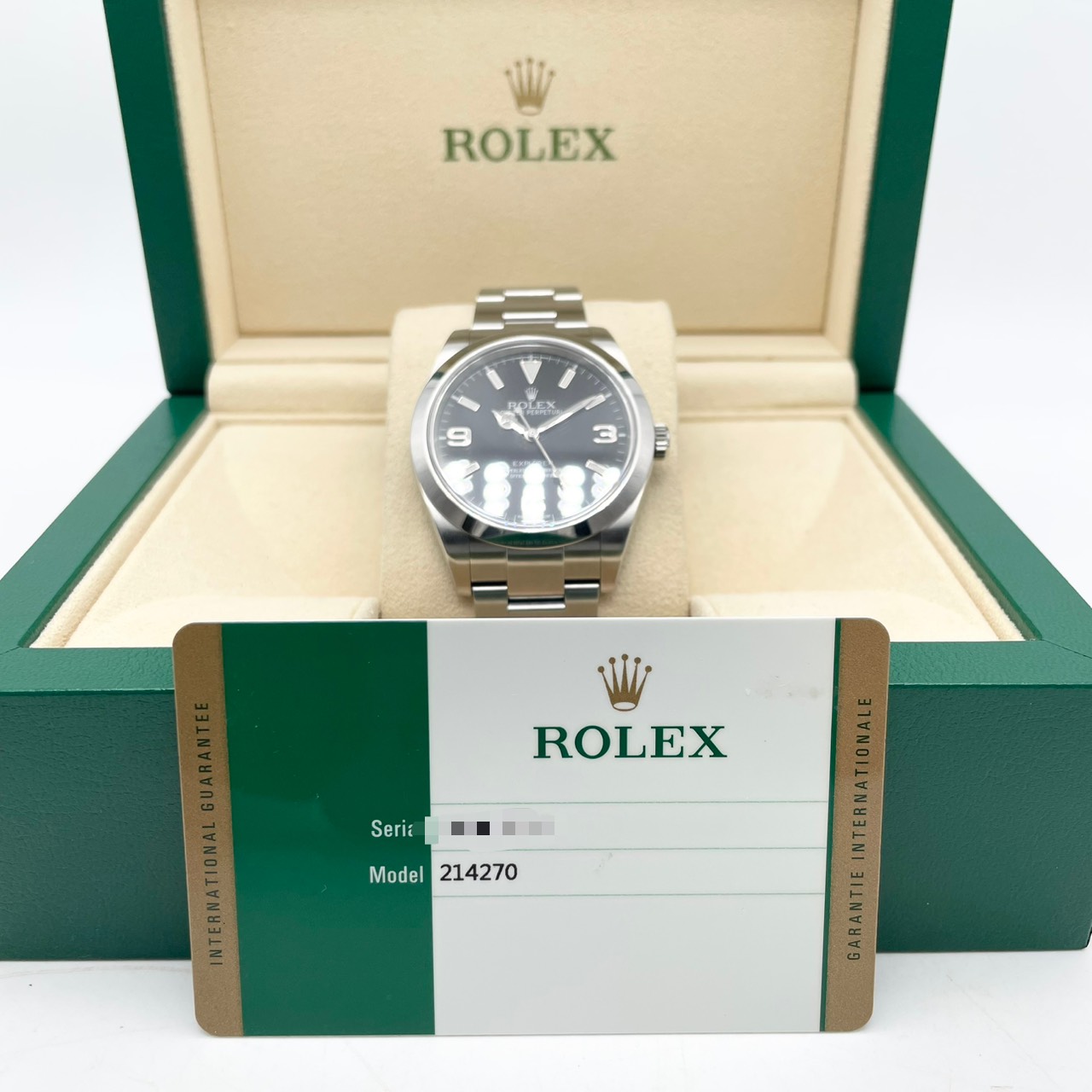 ロレックス エクスプローラー 214270 ブラック ステンレススチール 39mm