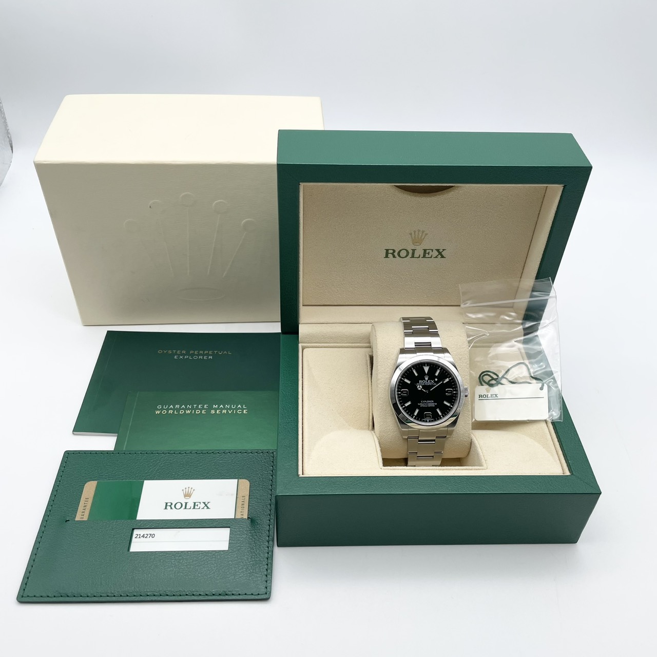 ロレックス エクスプローラー 214270 ブラック ステンレススチール 39mm