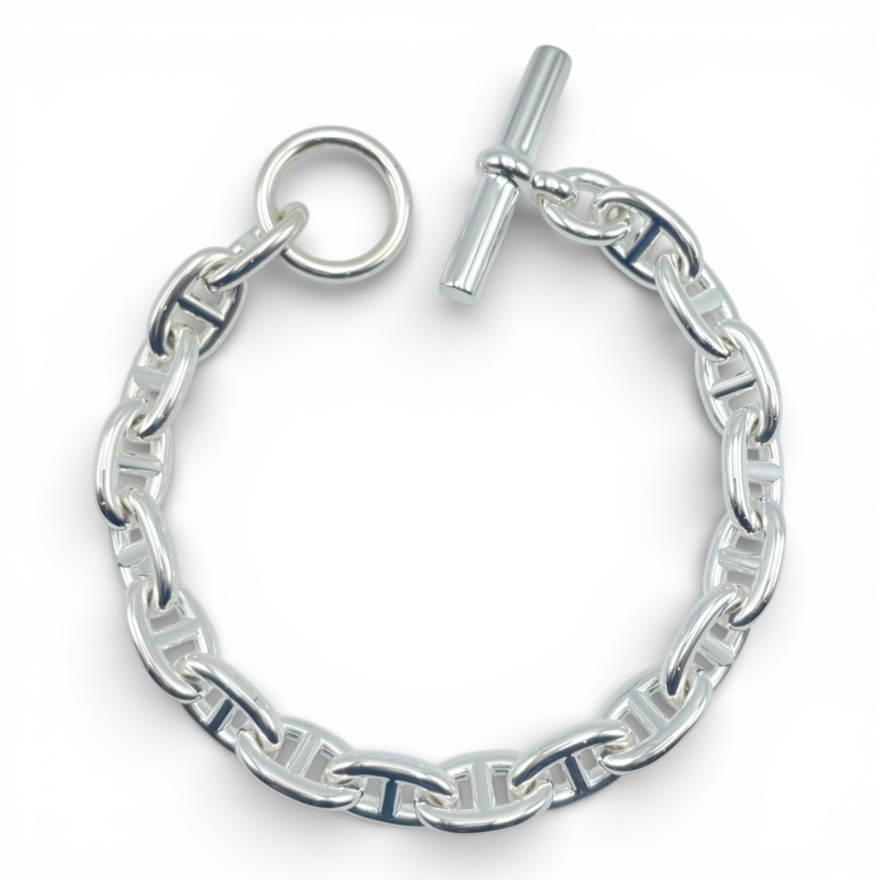 エルメス シェーヌ・ダンクル ブレスレット MM シルバー925 18コマ