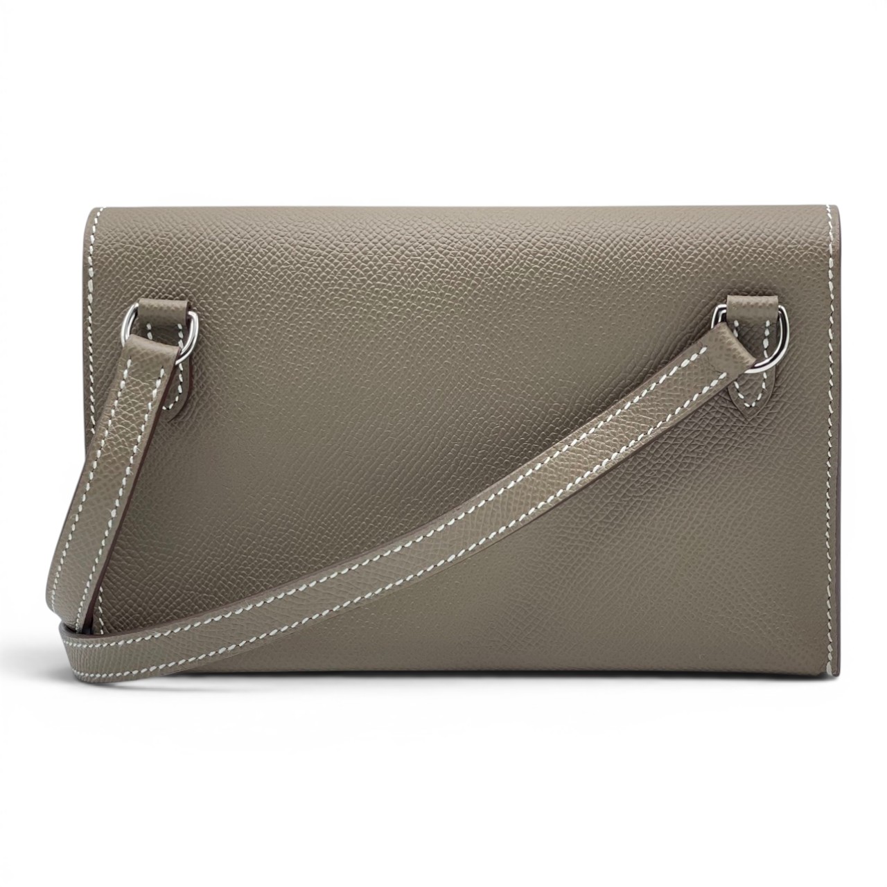 エルメス ナップトゥーゴー 18 エトゥープ エプソン シルバー金具 W