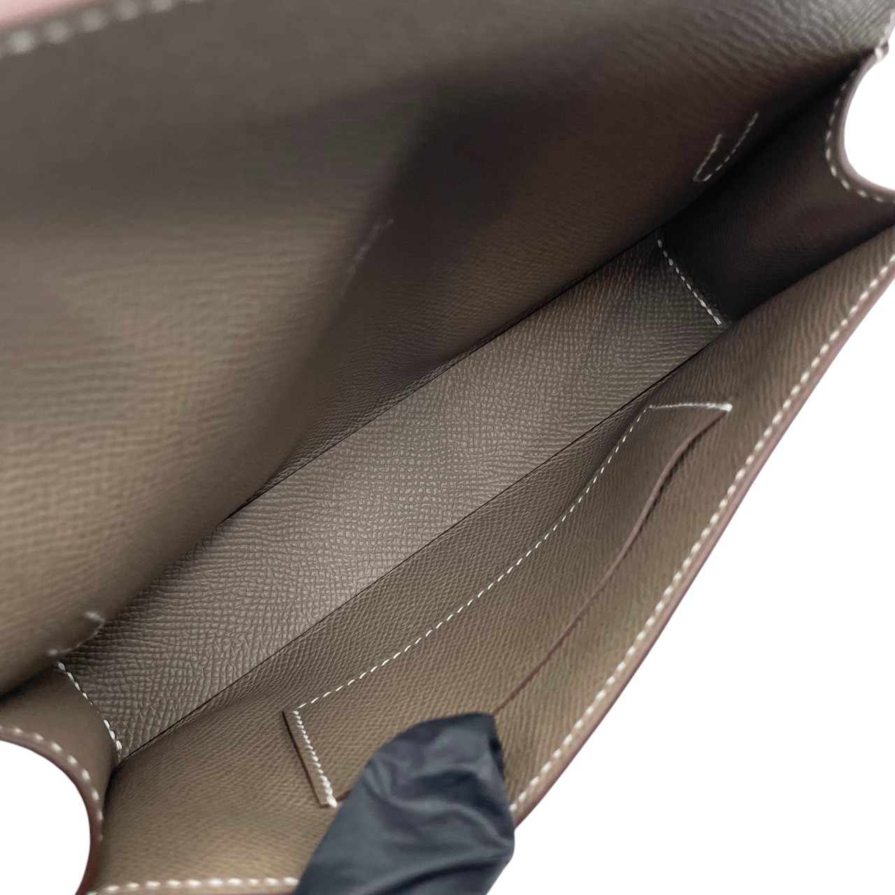 エルメス ナップトゥーゴー 18 エトゥープ エプソン シルバー金具 W